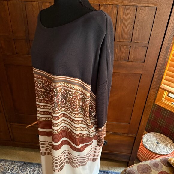 Free People Long Sleeve Midi Dress Size Medium - Picture 3 of 8